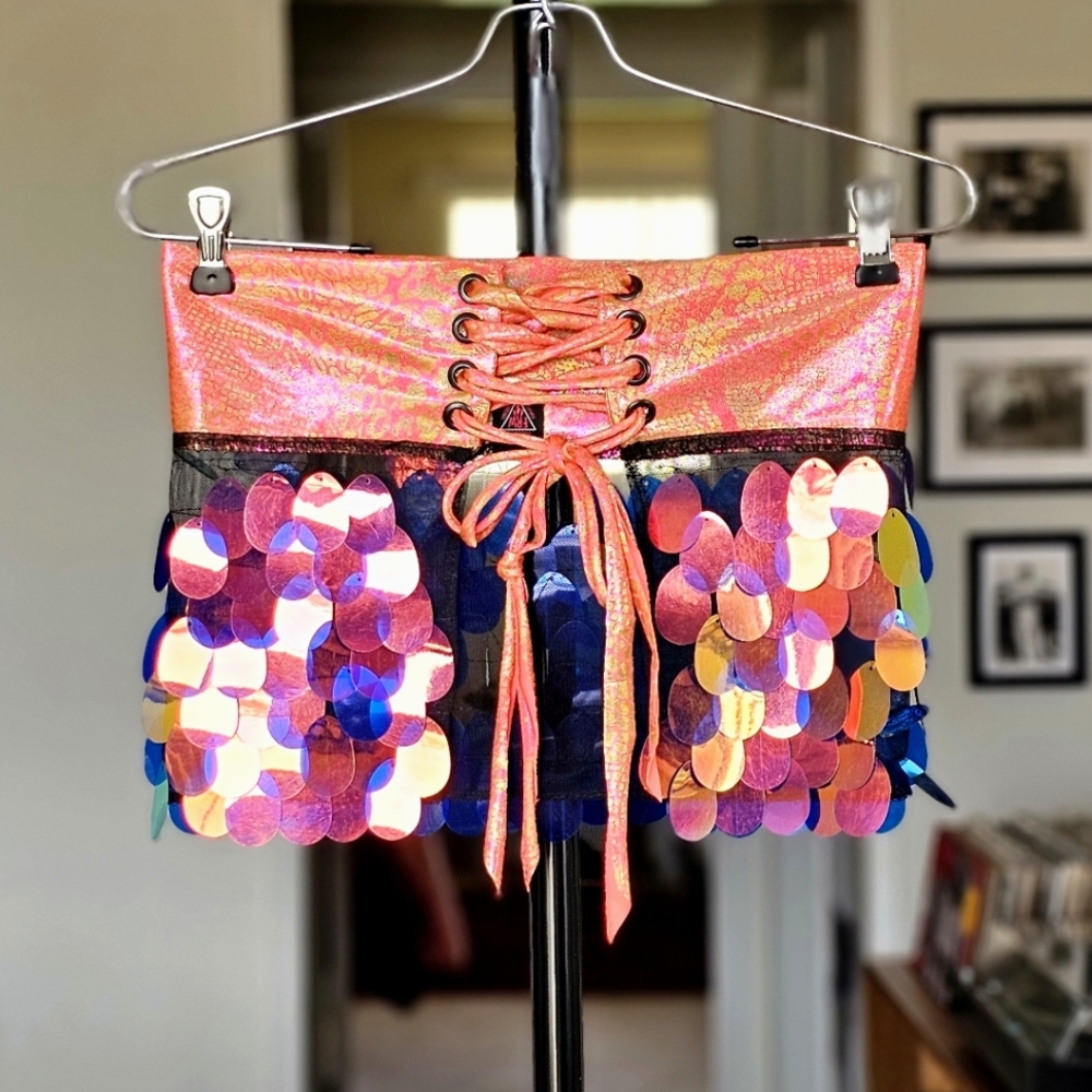 Sequin Rave Mini Skirt